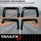 TrailFX Fender Flare For Chevrolet Silverado 1500 - Injected Polypropylene, With Polished Stainless And Black (TFC3004S)