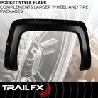 TrailFX Fender Flare For Chevrolet Silverado 1500 - Injected Polypropylene, With Polished Stainless And Black (TFC3004S)