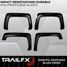 TrailFX Fender Flare For Chevrolet Silverado 1500 - Injected Polypropylene, With Polished Stainless And Black (TFC3004S)