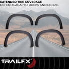 TrailFX Fender Flare For Chevrolet Silverado 1500 - Black Smooth Paintable Finish, Extended Tire Coverage, With (TFC3005OE)