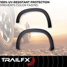 TrailFX Fender Flare For Chevrolet Silverado 1500 - Black Smooth Paintable Finish, Extended Tire Coverage, With (TFC3005OE)