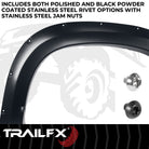 TrailFX Fender Flare For Chevrolet Silverado 1500, Chevrolet Silverado 1500 LTD - Injected Polypropylene, With Polished Stainless And Black (TFC3005S)