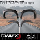 TrailFX Fender Flare For Dodge Ram 1500, Dodge Ram 2500, Dodge Ram 3500 - Injected Polypropylene, With Polished Stainless And Black (TFD3001S)