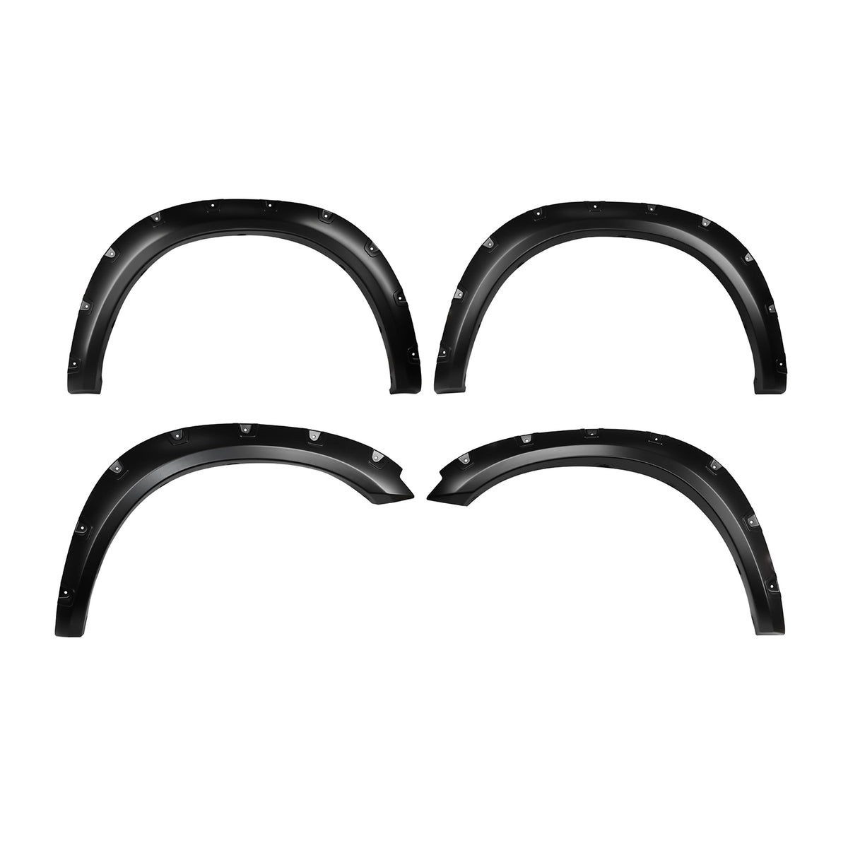TrailFX Fender Flare For Dodge Ram 1500, Ram 1500, Ram 1500 Classic - Injected Polypropylene, With Polished Stainless And Black (TFD3002S)