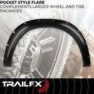 TrailFX Fender Flare For Dodge Ram 1500, Ram 1500, Ram 1500 Classic - Injected Polypropylene, With Polished Stainless And Black (TFD3002S)