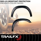 TrailFX Fender Flare For Dodge, Ram Trucks - Extended Tire Coverage, With Polished Stainless And Black (TFD3004T)