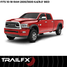 TrailFX Fender Flare For Dodge, Ram Trucks - Extended Tire Coverage, With Polished Stainless And Black (TFD3004T)