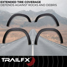 TrailFX Fender Flare For Ram 1500 - Black Smooth Paintable Finish, Extended Tire Coverage, With (TFD3005OE)