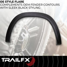 TrailFX Fender Flare For Ram 1500 - Black Smooth Paintable Finish, Extended Tire Coverage, With (TFD3005OE)