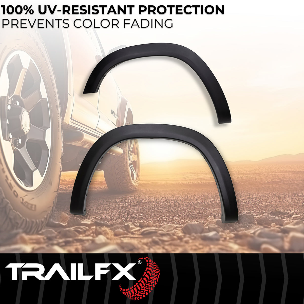 TrailFX Fender Flare For Ram 1500 - Black Smooth Paintable Finish, Extended Tire Coverage, With (TFD3005OE)