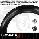 TrailFX Fender Flare For Ford F-150, Lincoln Mark LT - Injected Polypropylene, With Polished Stainless And Black (TFF3001S)