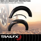 TrailFX Fender Flare For Ford F-150 - Injected Polypropylene, With Polished Stainless And Black (TFF3002S)