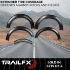 TrailFX Fender Flare For Ford F-150 - Injected Polypropylene, With Polished Stainless And Black (TFF3006S)