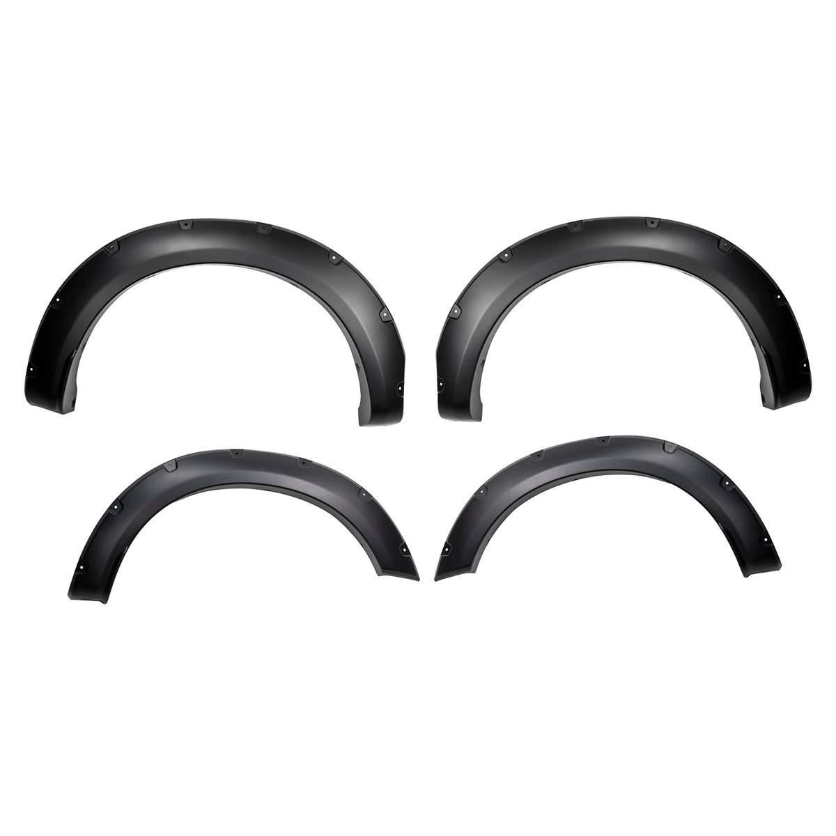 TrailFX Fender Flare For Ford F-250 Super Duty, Ford F-350 Super Duty - Extended Tire Coverage, With Polished Stainless And Black (TFF3008S)