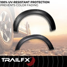 TrailFX Fender Flare For Ford F-250 Super Duty, Ford F-350 Super Duty - Extended Tire Coverage, With Polished Stainless And Black (TFF3008S)