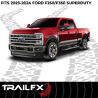 TrailFX Fender Flare For Ford F-250 Super Duty, Ford F-350 Super Duty - Extended Tire Coverage, With Polished Stainless And Black (TFF3008S)