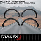 TrailFX Fender Flare For Ford F-150 - Extended Tire Coverage, With Stainless Steel Hardware Kit (TFF3011OE)