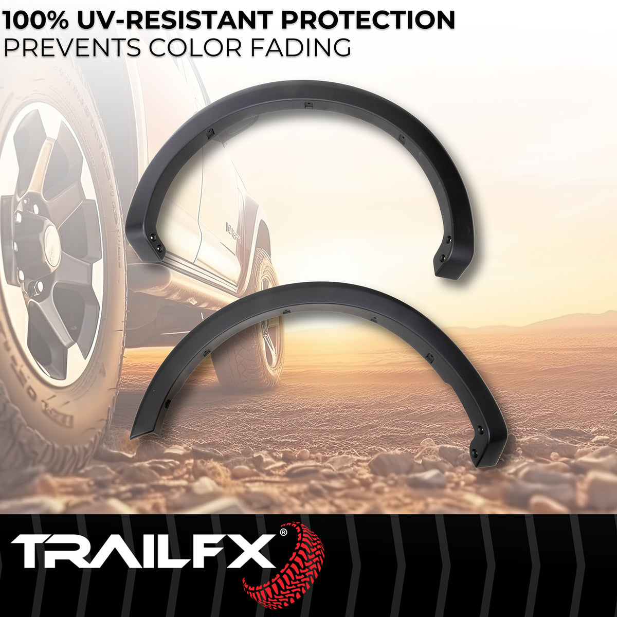 TrailFX Fender Flare For Ford F-150 - Extended Tire Coverage, With Stainless Steel Hardware Kit (TFF3011OE)