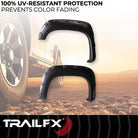 TrailFX Fender Flare For GMC Sierra 1500 - Injected Polypropylene, With Polished Stainless And Black (TFG3001S)