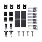 TrailFX Fender Flare Hardware Kit For Ford F-150, Lincoln Mark LT - With Four Short Black Metal U Clips/ Four Black Metal S (TFHKF01)