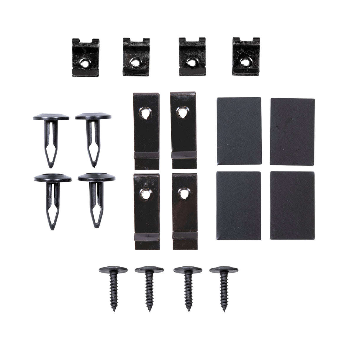 TrailFX Fender Flare Hardware Kit For Ford F-150 - With Four Short Black Metal U Clips/ Four Long Black Metal (TFHKF02)