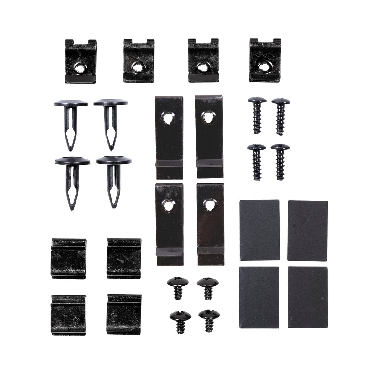 TrailFX Fender Flare Hardware Kit For Ford F-250 Super Duty, Ford F-350 Super Duty, Ford F-450 Super Duty - With Four Short Blk Metal U Clips/ Four Long Blk Metal U (TFHKF07)