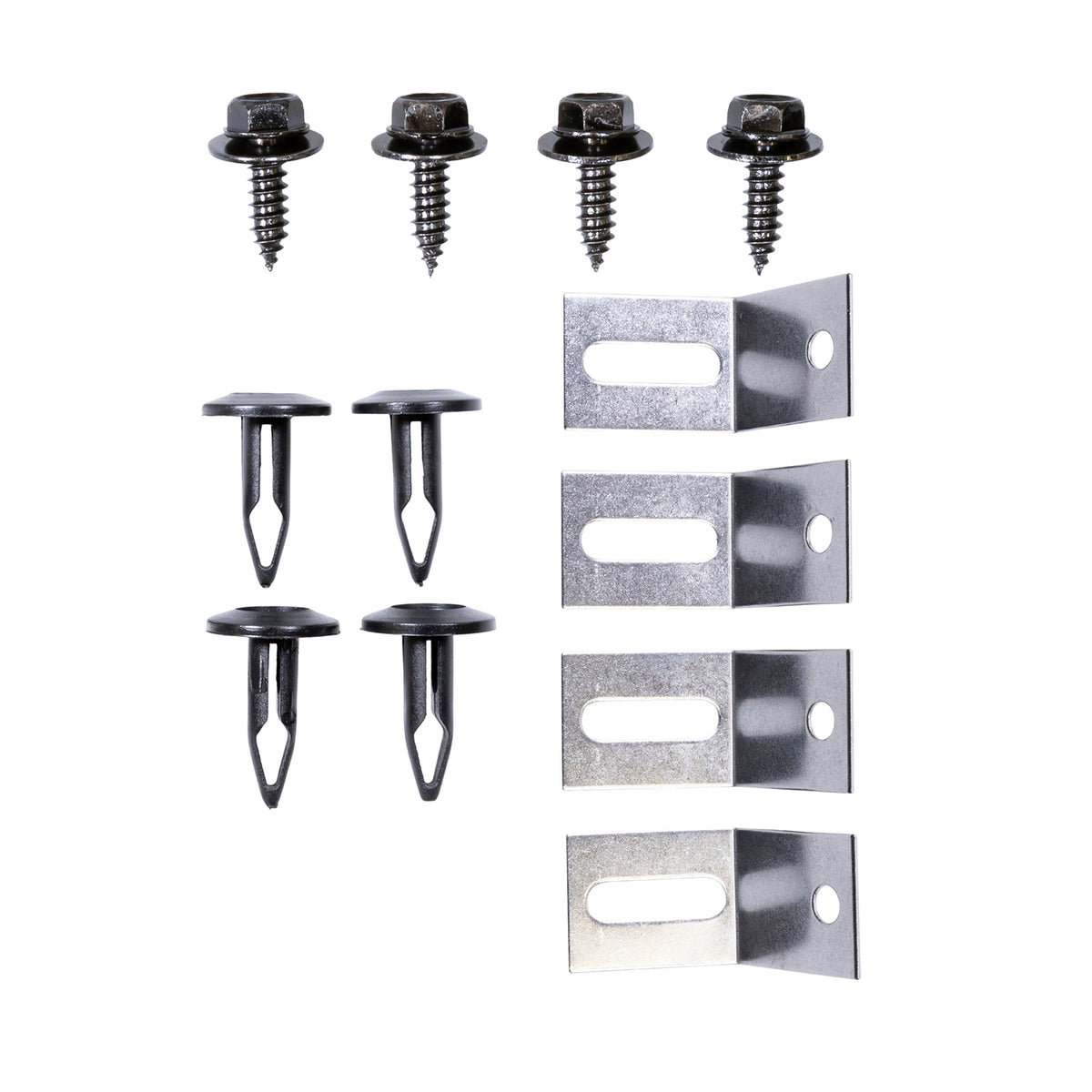 TrailFX Fender Flare Hardware Kit For Toyota Tundra - With Four 450mm Black Metal Front Brackets/ Four 6mm Black (TFHKT02)