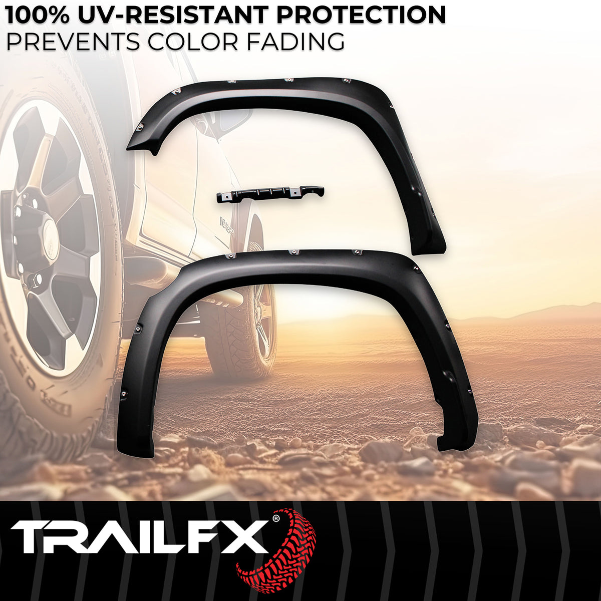 TrailFX Fender Flare For Toyota Tundra - Extended Tire Coverage, Injected Polypropylene, With (TFT3002S)