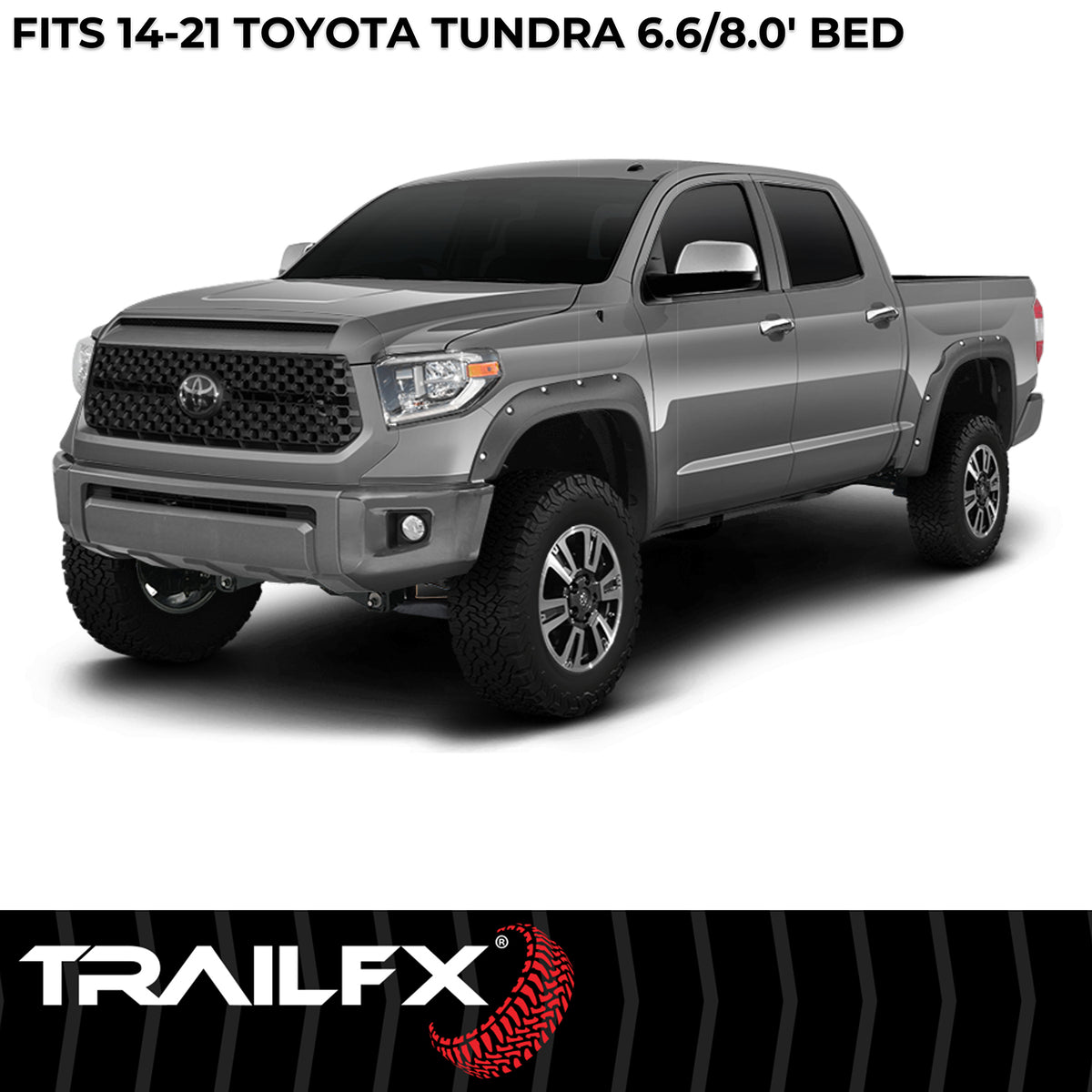 TrailFX Fender Flare For Toyota Tundra - Extended Tire Coverage, Injected Polypropylene, With (TFT3002S)