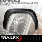 TrailFX Fender Flare For Toyota Tundra - Extended Tire Coverage, With Polished Stainless And Black (TFT3004S)