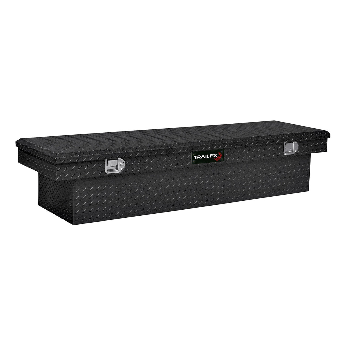 TrailFX Truck Tool Box For Dodge, Ford, Ram Trucks - Crossover Standard Single Lid Diamond Tread Matte Black 16 (110723)