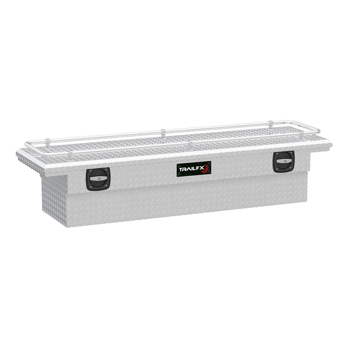 TrailFX Truck Tool Box - Crossover Low Profile Single Lid Diamond Tread Bright (120691CR)