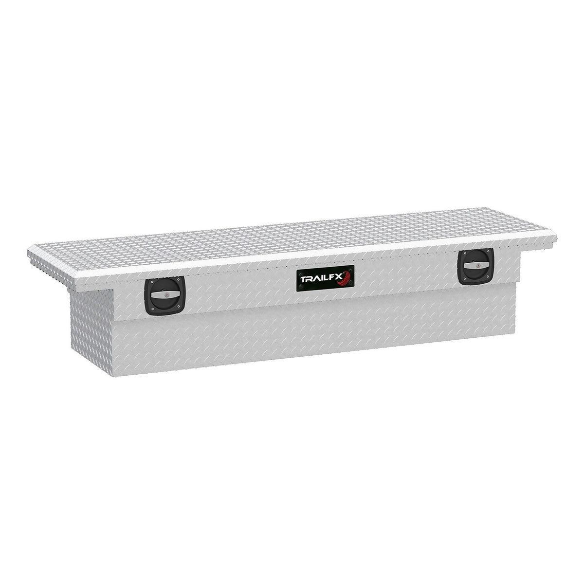TrailFX Truck Tool Box - Crossover Low Profile Single Lid Diamond Tread Bright (120691C)