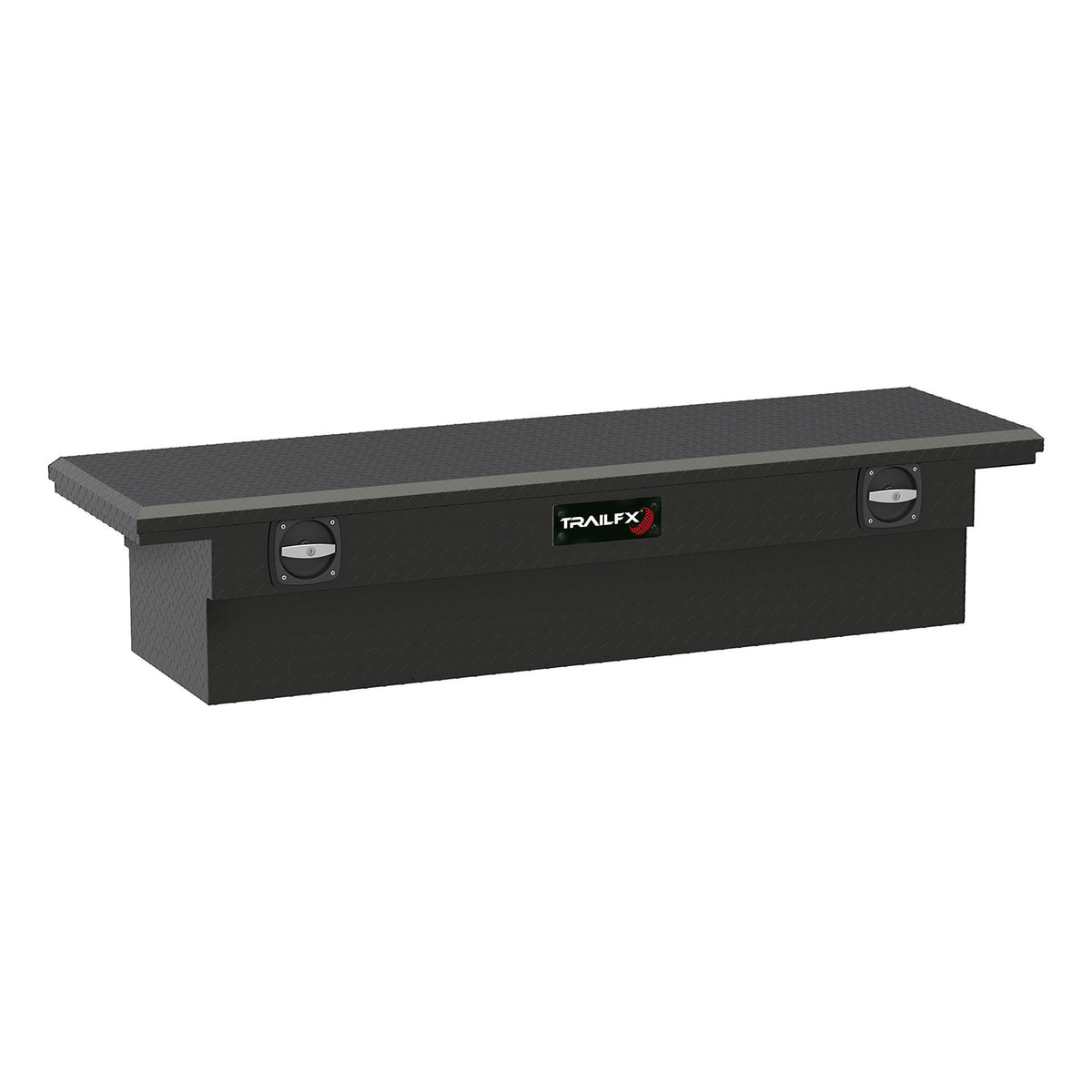 TrailFX Truck Tool Box - Crossover Low Profile Single Lid Diamond Tread Matte Black (120693C)