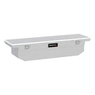 TrailFX Truck Tool Box - Crossover- LP Single Lid With Struts Diamond Tread Bright (120701)