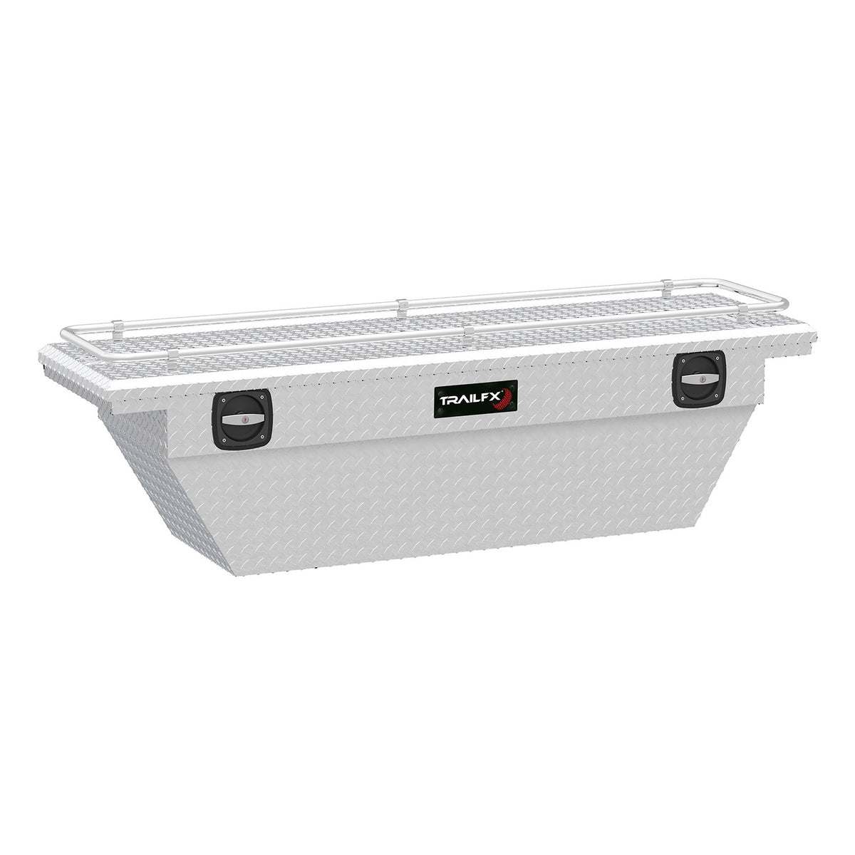 TrailFX Truck Tool Box - Crossover Deep Angled Low Profile Single Lid Diamond Tread (121691CR)