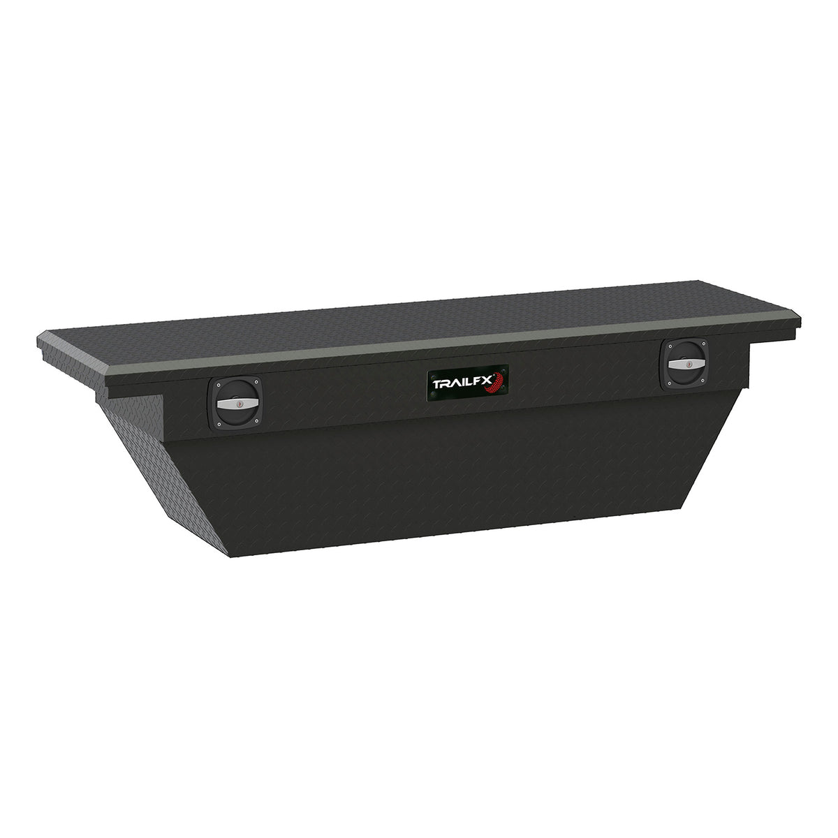 TrailFX Truck Tool Box - Crossover Deep Angled Low Profile Single Lid Diamond Tread (121693C)