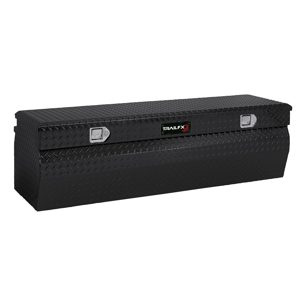 TrailFX Truck Tool Box - Chest Single Lid With Struts Gloss Black 16 Gauge Aluminum (150482)
