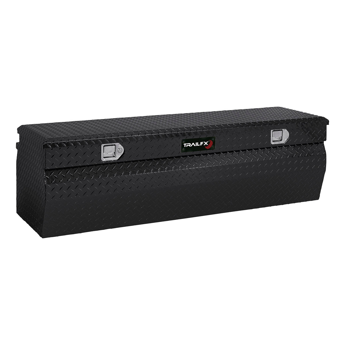 TrailFX Truck Tool Box - Chest Single Lid With Struts Powder Coated Black 16 Gauge (150562)