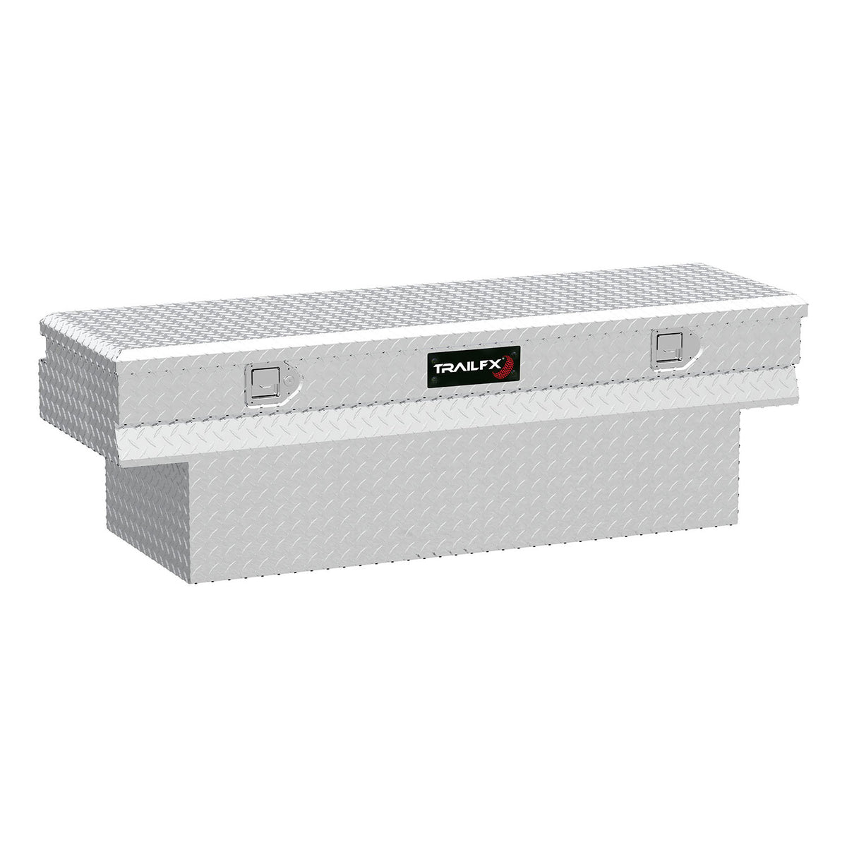 TrailFX Truck Tool Box - Notched Chest Single Lid With Struts Diamond Tread Bright (152601)
