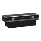 TrailFX Truck Tool Box - Notched Chest Single Lid With Struts Diamond Tread Black (152602)