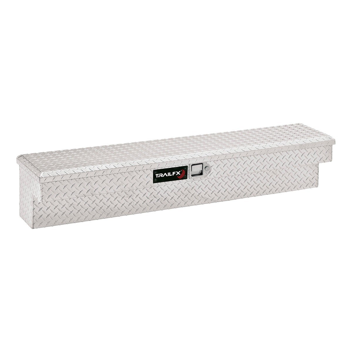 TrailFX Truck Tool Box - Side Mount Single Lid With Struts Diamond Tread Bright (160721)