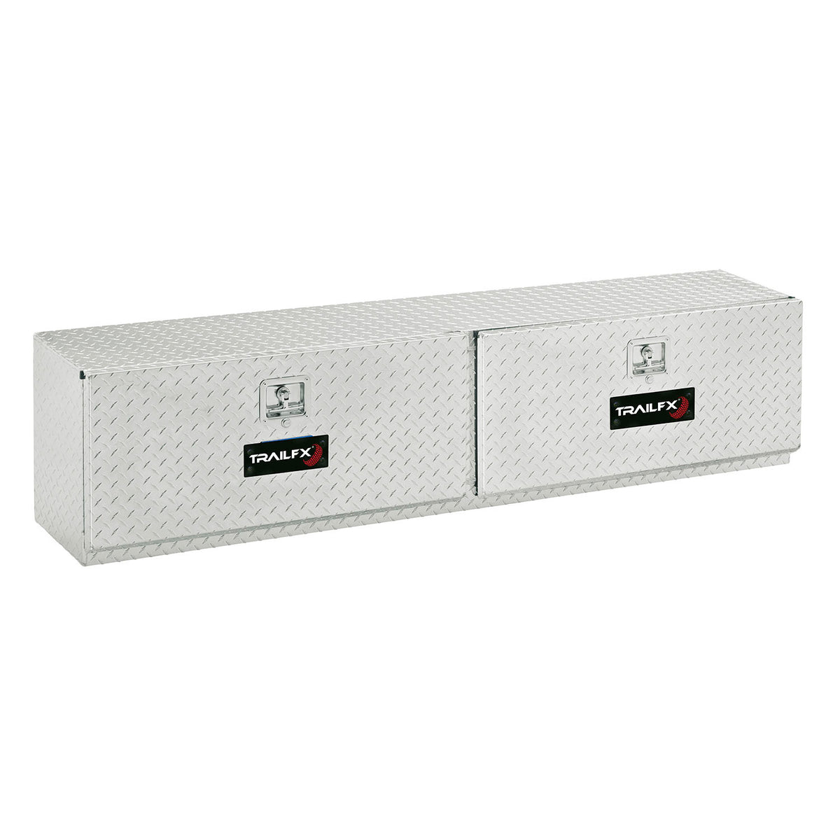TrailFX Truck Tool Box - Top Mount 2 Door Diamond Tread Bright Polished 16 Gauge (170901)