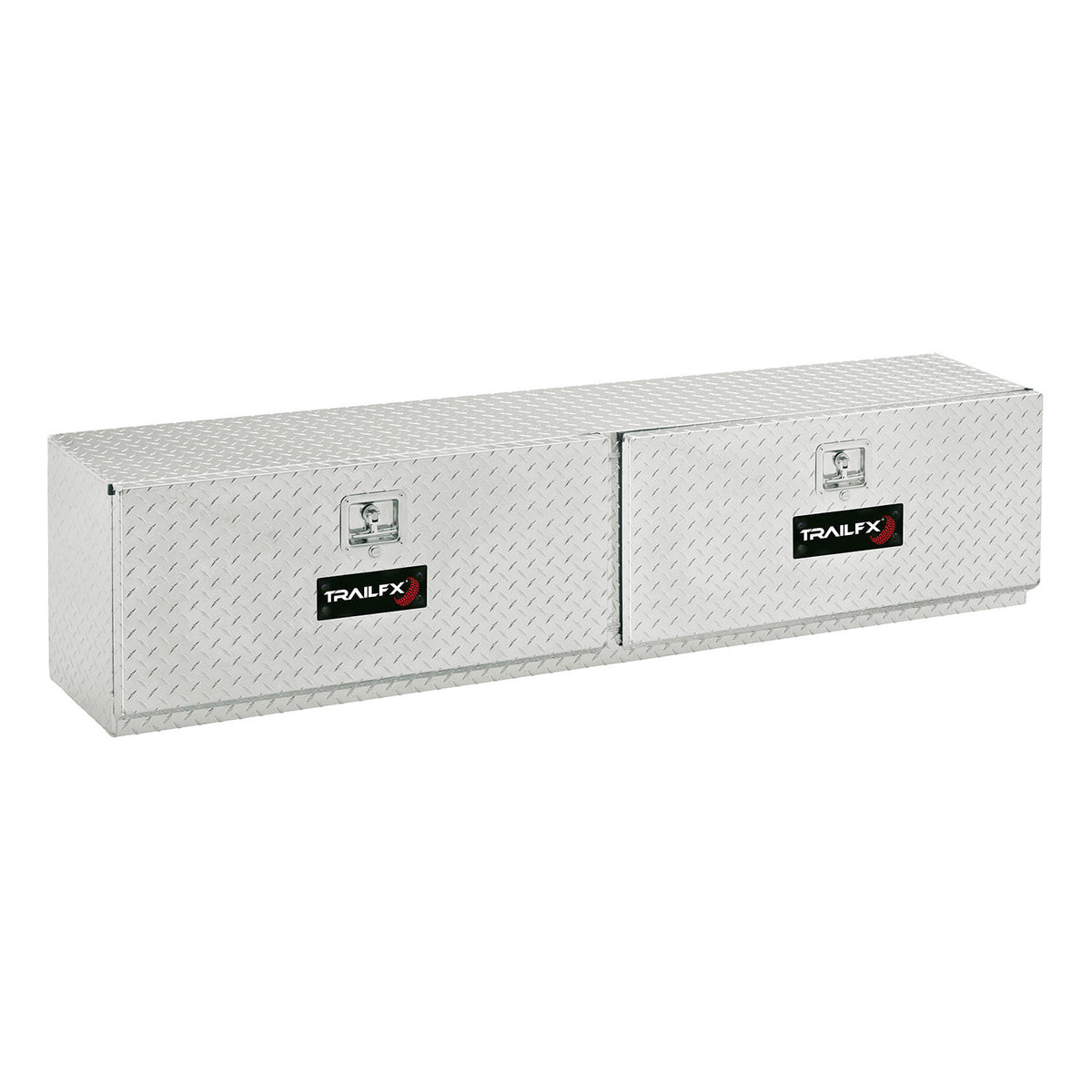 TrailFX Truck Tool Box - Top Mount 2 Door Diamond Tread Bright Polished 16 Gauge (170961)