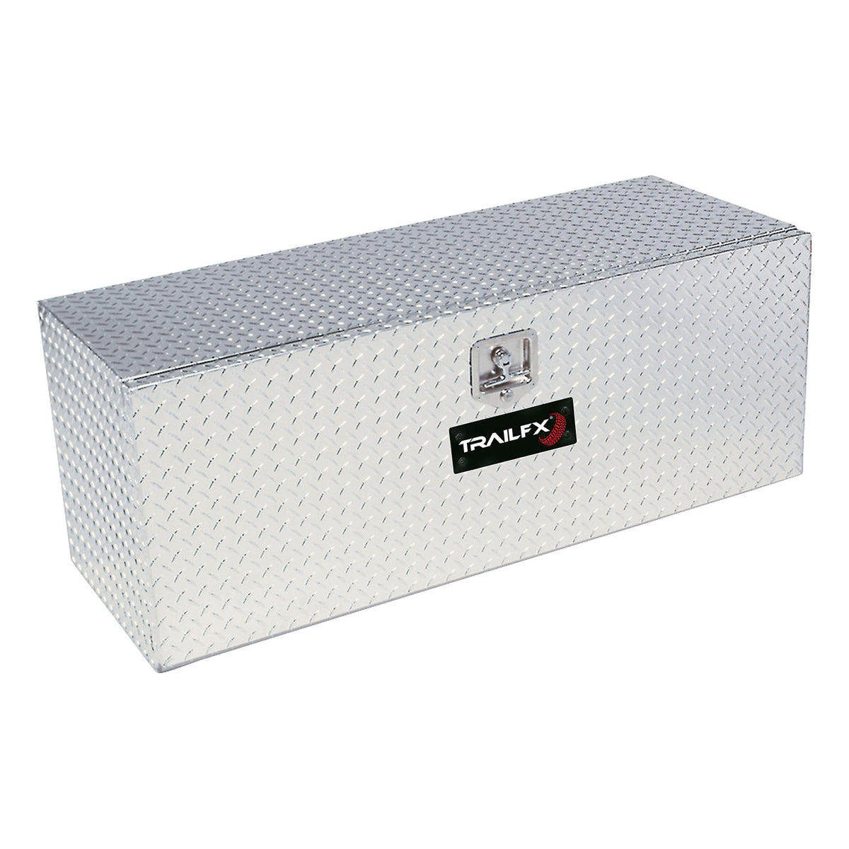 TrailFX Truck Tool Box - Underbody Single Lid Diamond Tread Bright Polished 16 Gauge (190481)