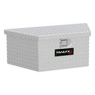 TrailFX Truck Tool Box - Trailer Tongue Single Lid With Struts Diamond Tread Bright (201191)