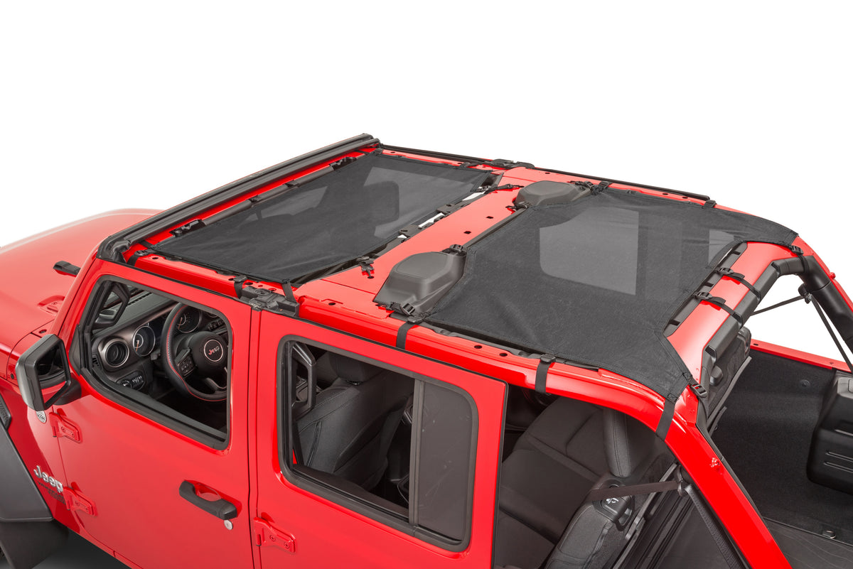 TrailFX Soft Top For Jeep Wrangler, Jeep Wrangler JK - No Drill/ Loop Snaps And Strap/ Mounts To Hard Top Or Soft (MBT003)