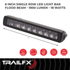 TrailFX Light Bar - 60 Degree Flood Beam, 1800 Raw/ 1170 Effective Lumens, 6 (10SRSCMB)