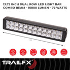 TrailFX Light Bar - 10800 Raw/ 4700 Effective Lumens, 24 Clear OSRAM LED 3 Watt (12DRSCM)