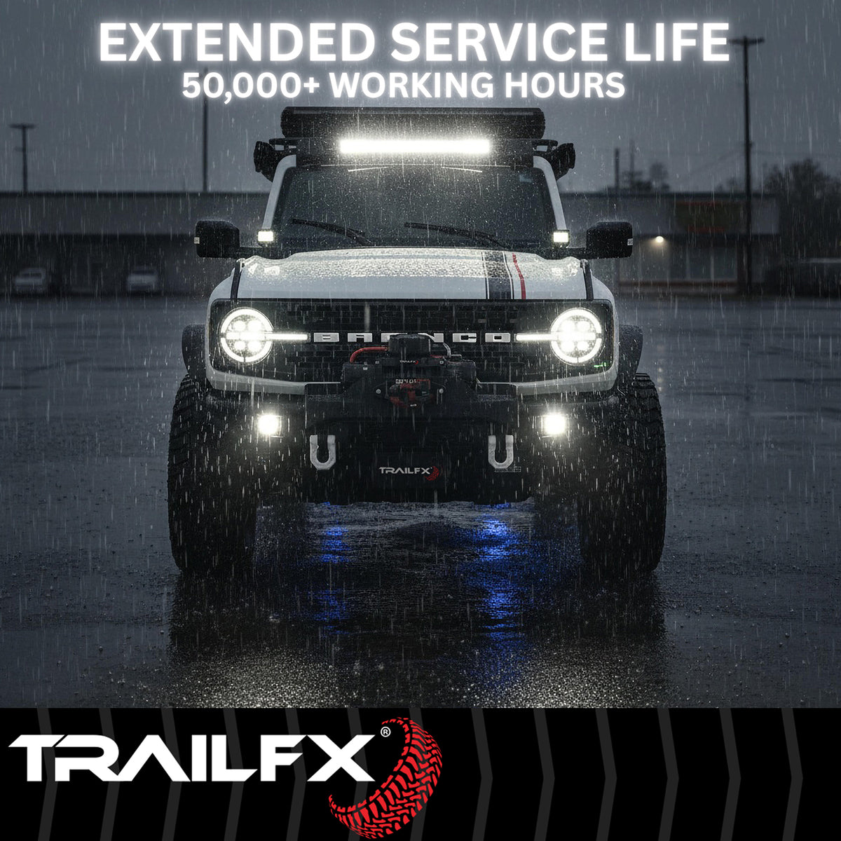 TrailFX Light Bar - 120 Watt Blubs Amp Draw 20.8 AMP At 12 Volts, 8 Degree Spot (20DRCM)
